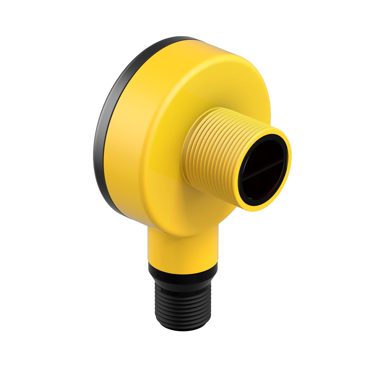 Banner Engineering Photoelectric Sensor; Retro; 18mm Barrel - Right Angle; 2m Range; 20-250VAC; SPST 3-Wire AC; Dark Operate; 1/2" QD